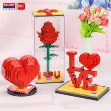 Load image into Gallery viewer, BALODY mini Blocks Adult Building Toys Grils Puzzle Lover Gift Rose 18148-18150  (no box)
