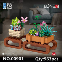 Load image into Gallery viewer, ZG 00898 00899 00900 00901 00902 00903 mini Blocks Kids Building Toys DIY Bricks Girls Gift  Flowers Potted Plant Puzzle Home Decor
