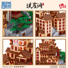 Load image into Gallery viewer, 4088pcs Lezi mini Blocks Kids Building Bricks Toys Adult Puzzle Chinese Architecture Hongya Cave Chongqing Home Decor 8259
