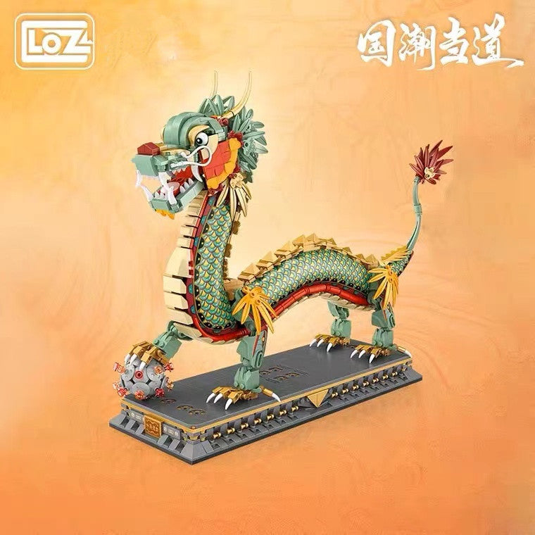 LOZ mini Blocks Kids Building Toys Puzzle Chinese Dragon New Year Gift Home Decor 1928