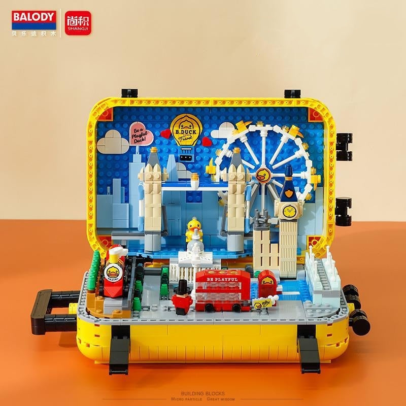 BALODY mini Blocks Kids Building Blocks Toys DIY Bricks Puzzle Suitcase Girls Holiday Gift Home Decor  21061