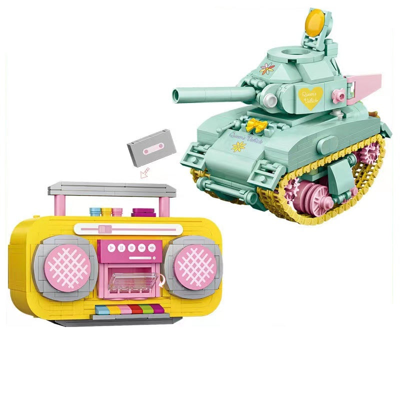 LOZ MINI Blocks Kids Building Toys Girls Puzzle Green Tank Model Gift 4101 4102