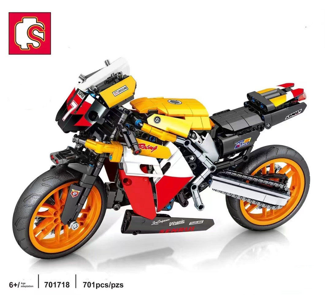 Sembo 701718 Teens Kids Building Toys Blocks Boys Bricks Gift DIY Puzzle Motorcycle Model no box