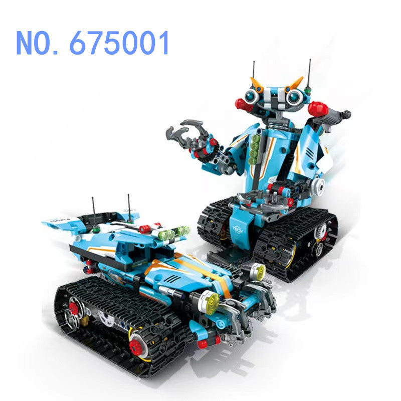 675001 675002 Panlos Block Kids Building Blocks Toys DIY Bricks Puzzle 2in1 Robot Car Model Boys Gift APP Remote Control
