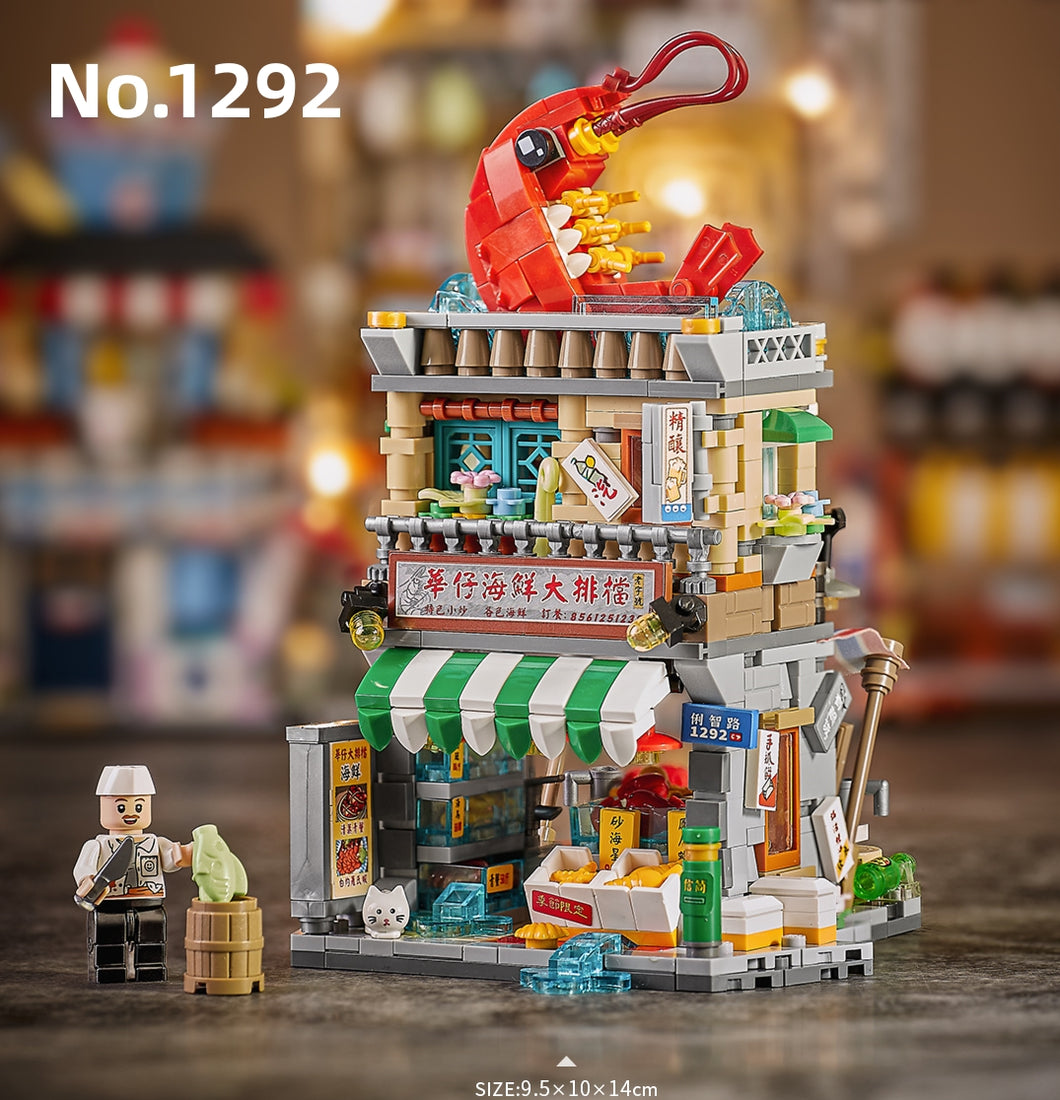 LOZ mini Blocks Kids Building Bricks Boys Toys Puzzle Girls Gift Food Street Home Decor 1290 1291 1292 1293