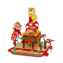Load image into Gallery viewer, WL 2056 2059 Astronaut Cartoon Model Chinese New Year Style Figure Model Kids Building Blocks Bricks Girls Toys Puzzle Flower House Gift
