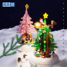 Load image into Gallery viewer, ZHEGAO MINI Blocks Kids Building Bricks Toys Music box Christmas Tree Puzzle Girls Holiday gift with Lighting 1023 1024
