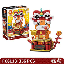 Load image into Gallery viewer, FC8118 Building Blocks Kids Building Bricks Toys Tiger Animal Puzzle New Year gift
