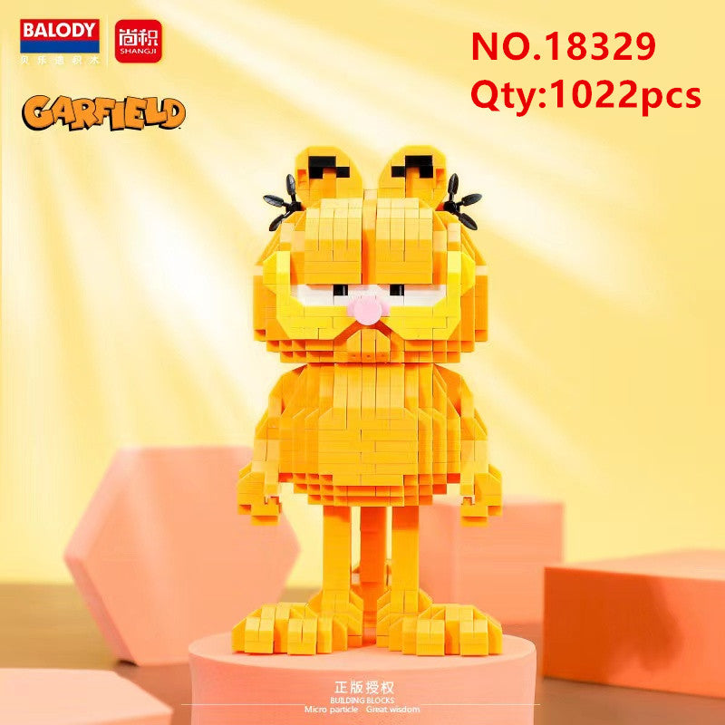 BALODY mini Blocks Adult Kids Building Toys Grils DIY Bricks Puzzle Garfield Cat Gift 18329 18330 18331 18332 18333 18334