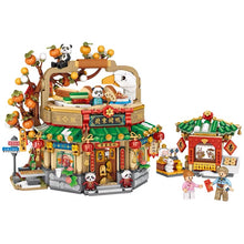 Load image into Gallery viewer, LOZ mini Blocks Kids Building Bricks Toys Panda Roast Duck Restauant Puzzle Chinese New Year  Architecture Gift Home Decor 1955
