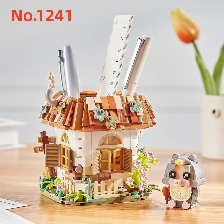1241 1242 LOZ mini Blocks Kids Building Toys DIY Bricks Puzzle Girls Gift Tree Pen Holder containerHome Decor Student Gift
