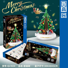 Load image into Gallery viewer, ZHEGAO MINI Blocks Kids Building Bricks Toys Music box Christmas Tree Puzzle Girls Holiday gift with Lighting 1023 1024

