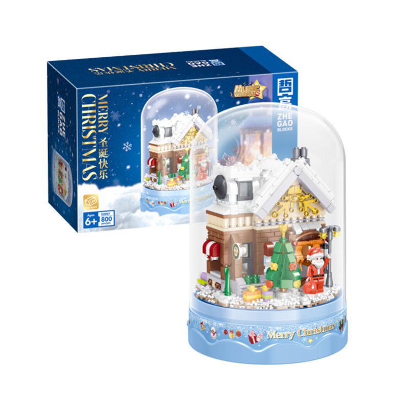 ZG MINI Blocks Kids Building Bricks Toys Music box House Puzzle Girls Christmas gift with Lighting 00997