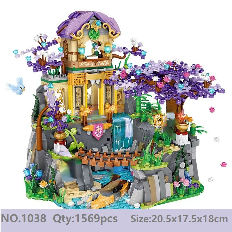 1569pcs LOZ mini Blocks Kids Building Toys Bricks Temple House Puzzle Boys Girls Gift 1038 no original box