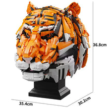 Load image into Gallery viewer, QZL Blocks Kids Building Toys DIY Bricks Tiger Head Puzzle Home Decor Boys Men Girls Gift E03000
