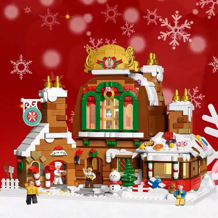 1481pcs mini Blocks Kids Building Toys DIY Bricks Girls Boys Puzzle Christmas House Holiday Gift Home Decor with Lighting DZ6025