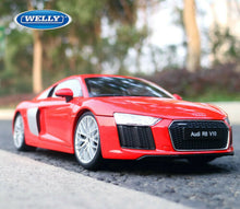 Load image into Gallery viewer, WELLY 1:18 Scale Boys Alloy Car Model Girls Toys Static Display For Audi R8 V10
